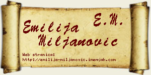 Emilija Miljanović vizit kartica